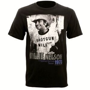 Willie Nelson Shotgun Willie Tee Jim Marshall Clothing Black Small NWT
